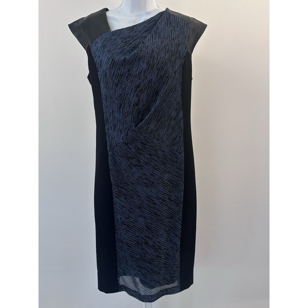 Joeffer Caoc Canada Cap Leather Sleeve Blue Black Textured Sheath Sz: 8 (b8)